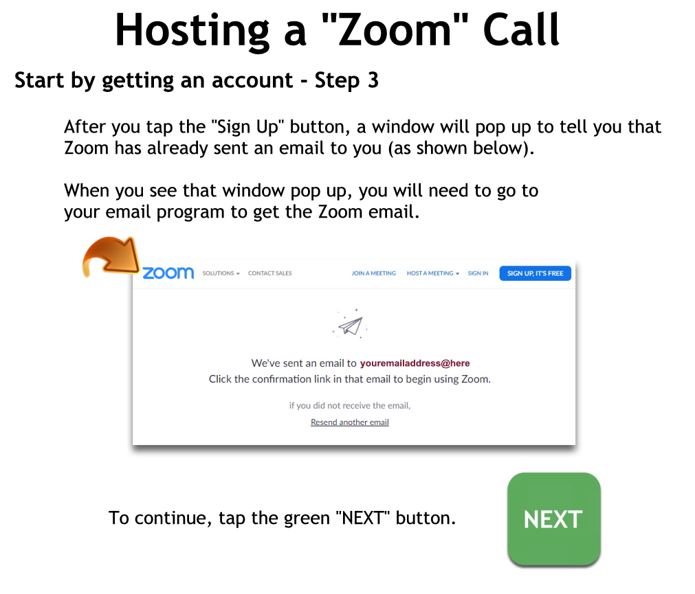 Getting a Zoom account - step 3