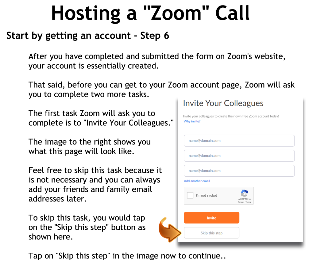 Getting a Zoom account - step 6
