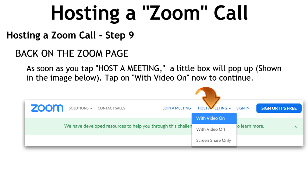 Hosting a Zoom Call - Step 9