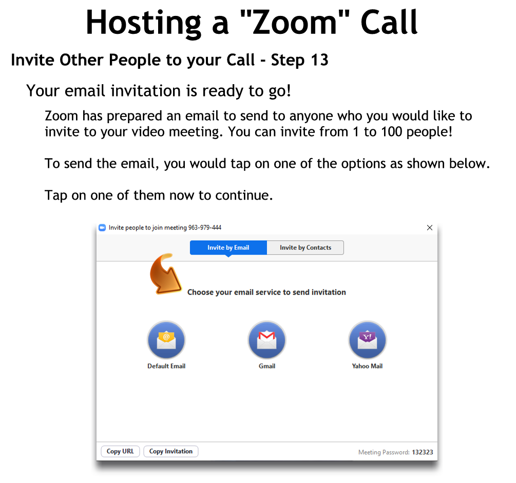 Invite Other People to your Call - Step 13