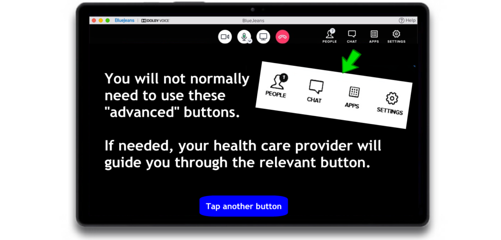 You will not normally need to use these "advanced" buttons. If needed, your health care provider will guide you through the relevant button.