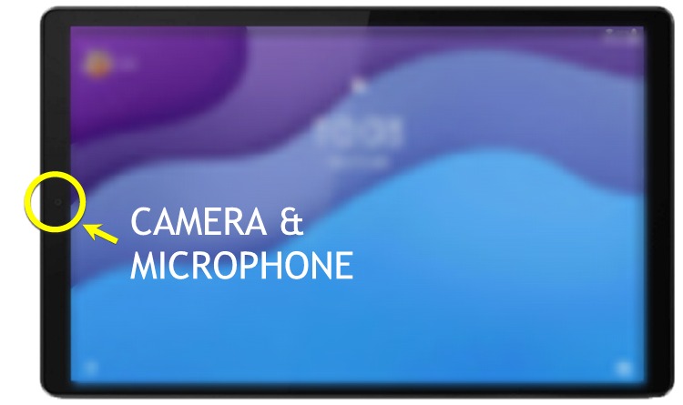 image of camera and microphone on a mobile device
