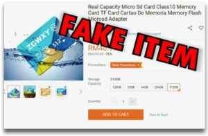 Fake SD card coupon
